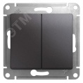 Выключатель GLOSSA GSL001351 2кл, графит