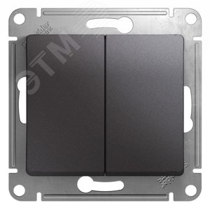 Выключатель GLOSSA GSL001351 2кл, графит