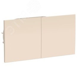 Розетка AtlasDesign ATN000228 2ая с/з с крышками, механизм, бежевая