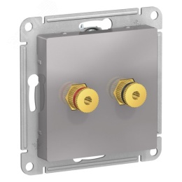 Аудиорозетка AtlasDesign ATN000387 2-ая алюминий