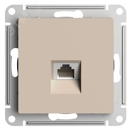 Розетка AtlasDesign ATN001283 RJ45 песочный, механизм