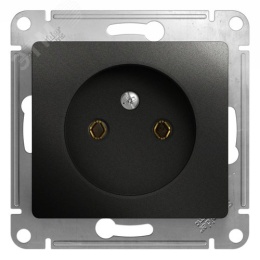 Розетка GLOSSA GSL000741 1-ая б/з антрацит