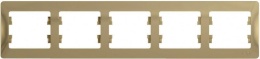 Рамка GLOSSA GSL000405 5постов титан