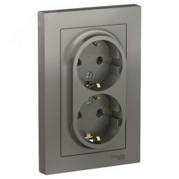 Розетка AtlasDesign ATN000924 2-я c/з сталь