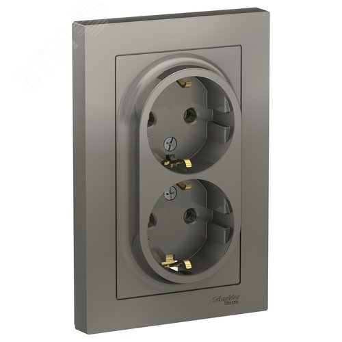 Розетка AtlasDesign ATN000924 2-я c/з сталь