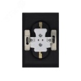 Розетка AtlasDesign ATN001024 2ая с/з карбон, механизм