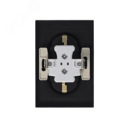 Розетка AtlasDesign ATN001024 2ая с/з карбон, механизм