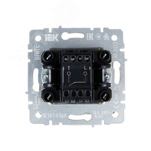 Выключатель IEK BRITE 1кл алюминий