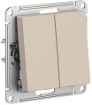 Выключатель AtlasDesign ATN001251 2кл, песочный, механизм