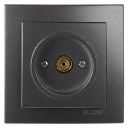 Розетка NILSON 24160429 TV 1мест. антрацит
