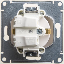 Розетка GLOSSA GSL000645 c/з с штор., механизм, перламутр