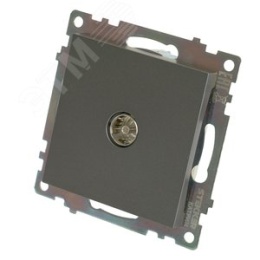 Розетка TV STEKKER GLS00-7108-06 графит, (механизм) серия КАТРИН