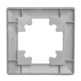 Рамка STEKKER PFR00-7001-03 1-я СЕРЕБРО пластик, серия КАТРИН