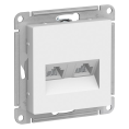 Розетка AtlasDesign ATN000185 2*RG45, белый, механизм