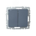 Переключатель IEK BRITE 2кл маренго