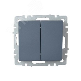 Переключатель IEK BRITE 2кл маренго