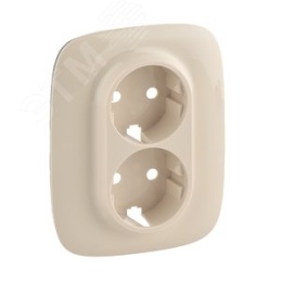 Legrand Valena-A 754956 2*2k+з 16А 250В накладка двойной розетки сл.кость