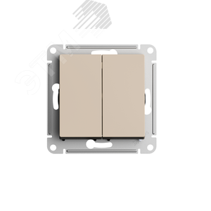 Переключатель AtlasDesign ATN001265 2кл, песочный, механизм