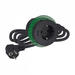 БЛОК РОЗЕТОЧНЫЙ (2К+З)+USB тип А АНТРАЦИТ