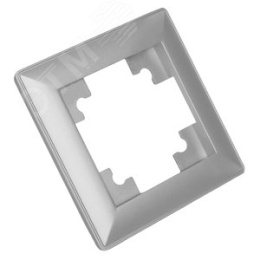 Рамка STEKKER PFR00-7001-03 1-я СЕРЕБРО пластик, серия КАТРИН