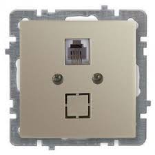 Розетка NILSON 24150444 СУ кормпью, 1мест. золото