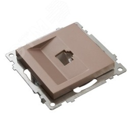 Розетка RJ-45 STEKKER GLS00-7107-02 шампань, (механизм) серия КАТРИН