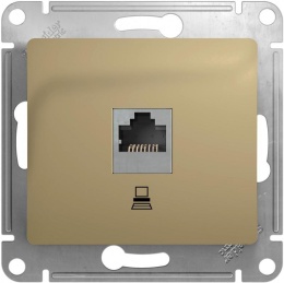 Розетка GLOSSA GSL000481к RJ45 компьют. в рамку титан