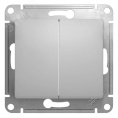 Выключатель GLOSSA GSL000351 2кл, механизм, алюминий