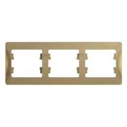Рамка GLOSSA GSL000403 3поста титан
