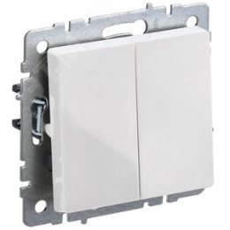 Выключатель IEK BRITE 2кл белый