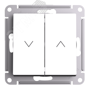 Выключатель AtlasDesign ATN000119 2кл жалюзи, белый, механизм