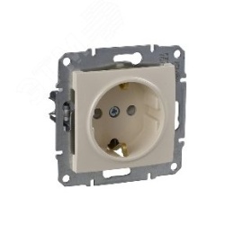 Розетка SE SEDNA SDN3000147 1-ая с/з и шт. бежевая