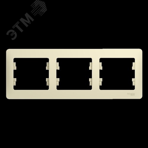 Рамка GLOSSA GSL000203 3пост бежевая