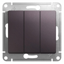 Выключатель GLOSSA GSL001431 3кл, механизм, сиреневый туман