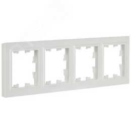 Рамка IEK BRITE 4 поста белый
