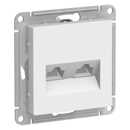 Розетка AtlasDesign ATN000185 2*RG45, белый, механизм
