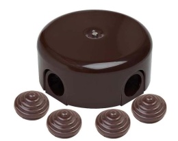 Коробка BIRONI B1-522-22-k распред.пластик d=110мм коричневый (ретро)