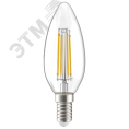 Лампа IEK LED7 7W С37 E14 3000K свеча филамент прозрачный