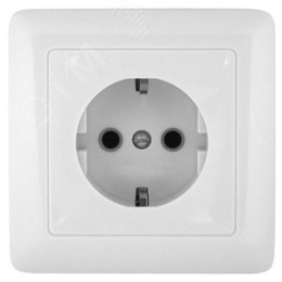 Розетка ХИТ RS16-134-B 1ая белая встр.уст