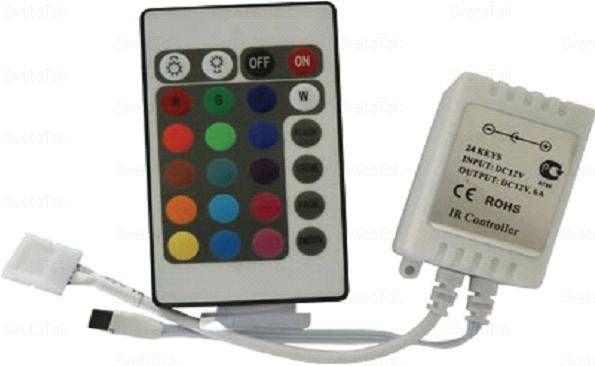 Контроллер ECOLA 12V 144W 12A RGB с ИК пультом