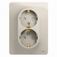 Розетка GLOSSA GSL000926 c/заз. в рамку молочный