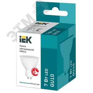 Лампа IEK LED7 GU10 7W 4000K 