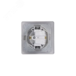 Розетка GLOSSA GSL000148 с/з с крышкой и шторками белый