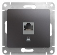 Розетка GLOSSA GSL001381 RJ45 графит