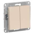 Переключатель AtlasDesign ATN000265 2кл, бежевый, механизм