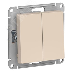 Переключатель AtlasDesign ATN000265 2кл, бежевый, механизм