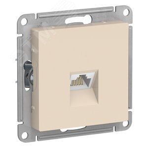 Розетка AtlasDesign ATN000283 RG45, бежевый, механизм