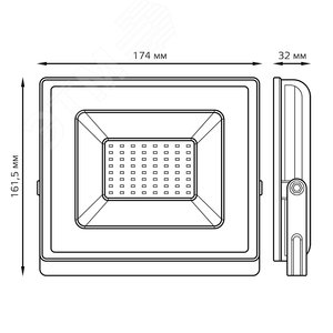 Прожектор GAUSS 613527150 50Вт 220-240В 3000k IP65 