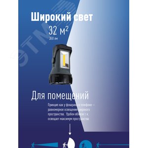 Фонарь КОСМОС 8010Wlith 5W+COB прожектор