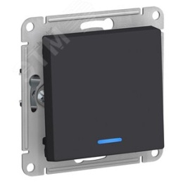 Выключатель AtlasDesign ATN001013 1кл c подсв, карбон, механизм